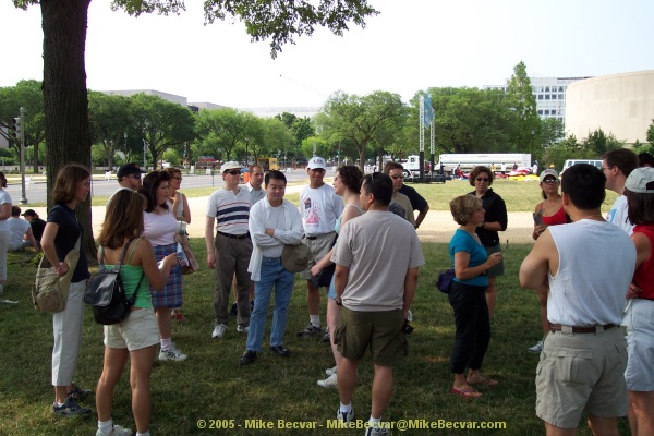 Meeting on the mall