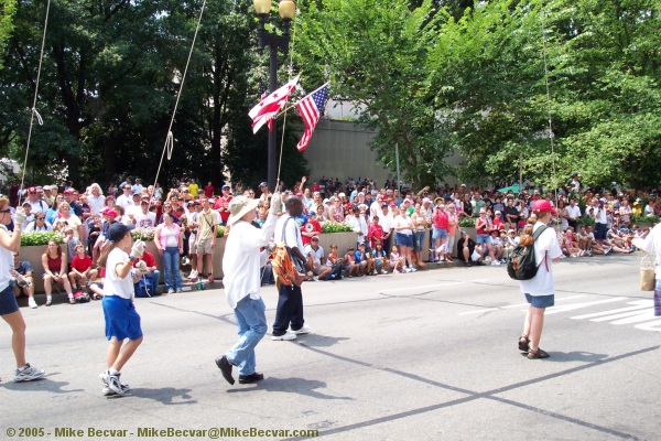 The crowd watches