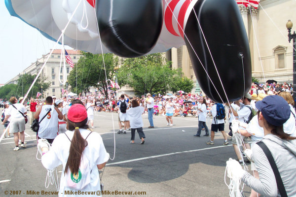 during the parade