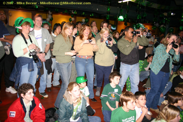 Family and friends of the St. Baldrick's Day shavees