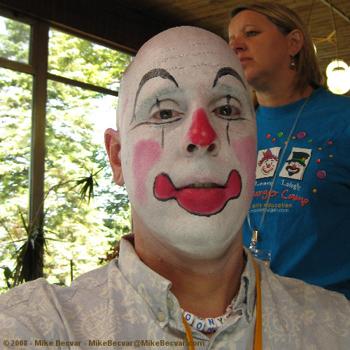 clown makeup pictures. morning in clown makeup.