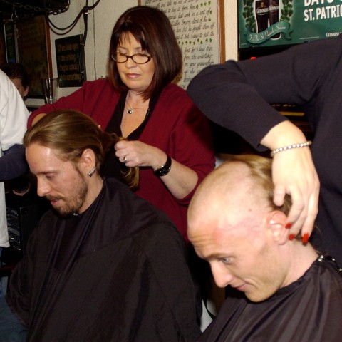 Mike Before St Baldrick's 2004