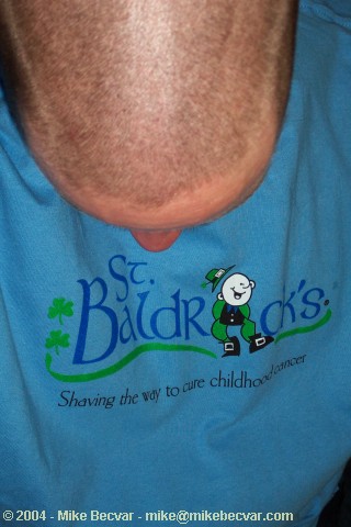 Mike at the St Baldrick's 2004