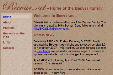 Becvar.net Website