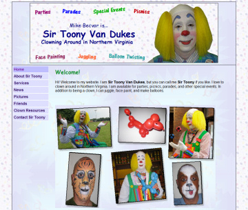 Sir Toony Van Dukes Website