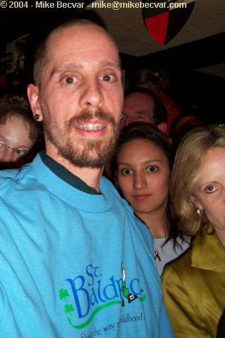 Mike at the St Baldrick's 2004